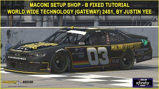 iRacing Fixed NASCAR Series Tutorial B Fixed Xfinity at Gateway WWT 24S1 Maconi Setup Shop [upl. by Enautna630]