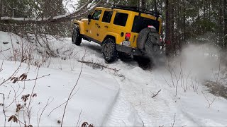 Are Cooper SST Pro’s Good In Snow  Jeep Rubicon Low Range Snow Crawl  Traction Test [upl. by Nimad]