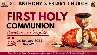 26th January 2024  First holy communion  English  Live  St Anthonys Friary Church [upl. by Osrick]