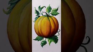 কুমড়া  Pumpkin A Watercolour Painting 🎨 art drawing painting [upl. by Mill]