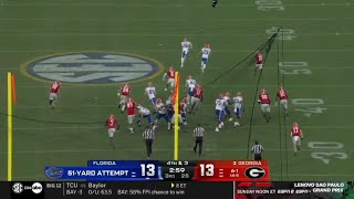 Florida disastrous field goal attempt leads to Georgia TD [upl. by Drugi]