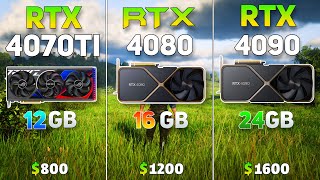 RTX 4090 vs RTX 4080 vs RTX 4070Ti  The Ultimate 4K Comparison  14 Games Tested [upl. by Anirdna]