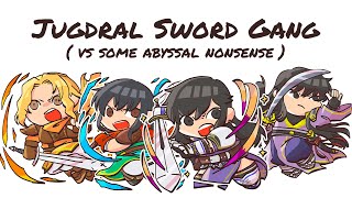 FEH Heiðrún amp Eikþyrnir Mythic BHB — Abyssal vs Jugdral sword gang all infantry sword melee [upl. by Ellivro]