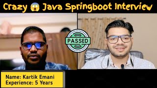 Java Spring Boot 5 Years Experience Interview [upl. by Salmon]