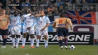 Juninho Free Kicks Marseille vs Lyon 0708 [upl. by Emyam]