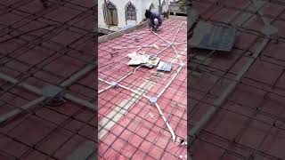 House wiring roof conduit installation  electrical short [upl. by Ahsiekin]