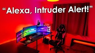 quotAlexa Intruder Alertquot  With Smart Curtains Philips Hue amp More [upl. by Aittam]