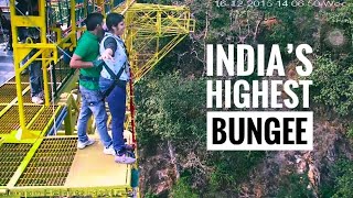 Bungee Jumping In Rishikesh  Highest Jumping Point in India  Thrilling Experience [upl. by Brandea]