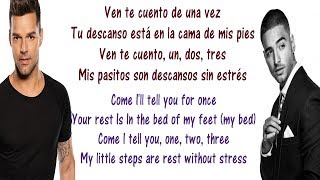 Ricky Martin  Vente Pa Ca Lyrics English and Spanish  ft Maluma  Translation amp Meaning [upl. by Millwater990]