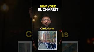 EUCHARISTIC procession in NEW YORK City [upl. by Eliades]