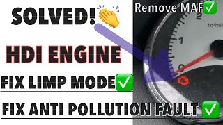 HDI How To Fix Limp Mode Loss of Power or Anti Pollution Fault  Remove Mass Flow Sensor MAF [upl. by Katharine698]