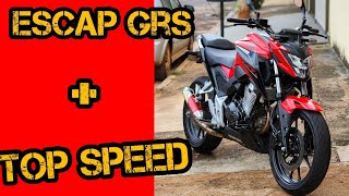 ESCAPAMENTO ESPORTIVO GRS EXTREME HP NA NOVA CB300F TWISTER 2023  TOP SPEED [upl. by Mulcahy984]