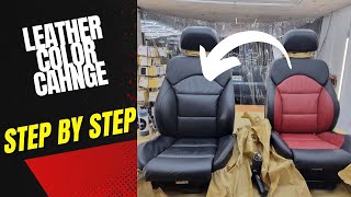 How To Change Color Car Leather Seats  BMW M5 [upl. by Enelkcaj381]