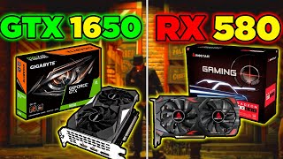 GTX 1650 VS RX 580 ELAS SÃO IGUAIS TESTE EM JOGOS RX580 8GB 2048SP VS GTX 1650 4GB TESTE EM JOGOS [upl. by Asaret319]