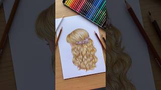 Zo teken je blond krullend haar 😍 tutorial van​⁠ lievemerlijn tekenen tutorial tekenles kapsel [upl. by Brunhilda809]