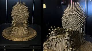 3D Printing Iron Throne Game of thrones with FabX XL [upl. by Belamy438]