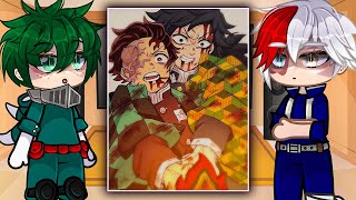 Class 1A React to Demon Slayer  MHA  Gacha club [upl. by Eniamret401]