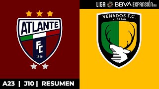 ¡Nuevo Líder General  Resumen  Atlante vs Venados  Jornada 10  A23  Liga BBVA Expansión MX [upl. by Hardunn]