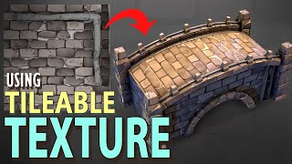 Texturing 3D models with tileable Substance materials  Stylized Art [upl. by Alejandrina432]