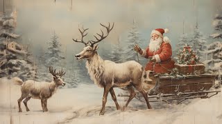 Vintage Christmas TV Art Screensaver  4K Holiday Television Paintings [upl. by Yro248]