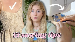 15 ESSENTIAL sewing tips i have learned from 15 years of sewing [upl. by Yssak]