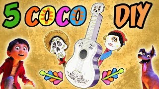 5 DIY COCO SCHOOL SUPPLIES  GUITAR PENCIL CASE DISNEY  aPasos Crafts DIY [upl. by Neerehs]