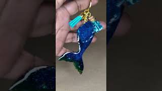 Alcohol Ink Mermaid Tail Keychain epoxy keychain mermaidtail demolding resinart handmade [upl. by Andromede]