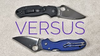 Versus Episode 14  Spyderco Para 3 VS Para 3 Lightweight [upl. by Luna]