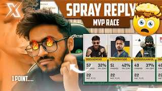 🚨SPRAYGOD ON MVP RACE 😮 1 Point Behind Admino [upl. by Releyks]