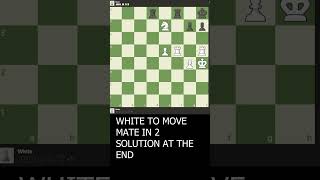 Mate in 2  689 chess shorts learning trainyourmind [upl. by Yrelav]