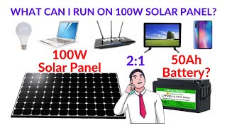 Anuano ang Pweding Mapagana sa 100W Solar Panel  What Can We Run On 100W Offgrid Solar  TAGALOG [upl. by Janna396]