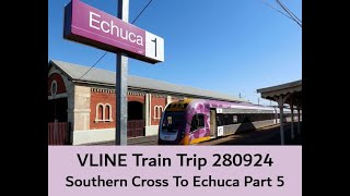 VLINE Southern Cross To Echuca 280924 Part 5 Trains VLINE Travel WindowView Victoria [upl. by Edgerton]