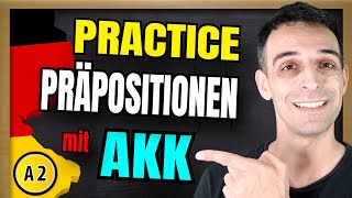 PRACTICE Präpositionen mit Akkusativ A1  A2  NO ENGLISH [upl. by Jaunita]