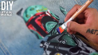 COMO PINTAR tu ROPA de MEZCLILLA🎨👕👚 DIY [upl. by Pirri]