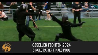 Gesellen Fechten 2024  Single Rapier Finals Pool [upl. by Glen270]