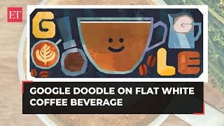 Flat white Google doodle celebrates rise of coffee beverage across the World [upl. by Yerxa783]