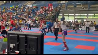 Kick Light contact 50kg WAKO 29Hungarian World Cup Kickboxing [upl. by Onairpic105]