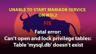 UBUNTU FIX Fatal error Cant open and lock privilege tables Table mysqldb doesnt exist [upl. by Hamilton]