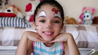 Tutorial Face Painting Hello Kitty tutorial [upl. by Judye]