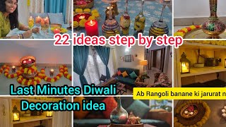 Quick and Easy Diwali Decoration Idea Living Room Makeover for Diwali 🎇🪔 easy decoration ideas 💡 [upl. by Sukey]