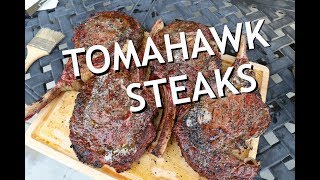 Reverse Searing Tomahawk Steaks [upl. by Irod]