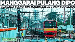 MANGGARAI RAME ABIS HUJAN BANYAK KRL PULANG DIPO BUKIT DURI  MAULS TRIP [upl. by Nabe915]