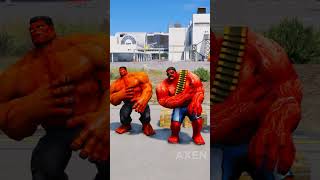 RANDOM SPIDERMAN VS REDHULK BATTLE gta5 hulk [upl. by Corydon]