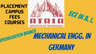 ATRIA INSTITUTE OF TECHNOLOGY  CAMPUS  PLACEMENT  COURSES amp FEES  ADMISSION [upl. by Euqinommod439]