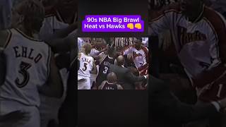 RARE 90s NBA Fight footage from Heat vs Hawks when they went all HAM on each other 😱👊 [upl. by Auberon]