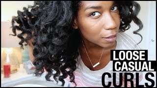 Casual Loose Curls  EASY Curling Wand on Natural Hair  Naptural85 [upl. by Shien]