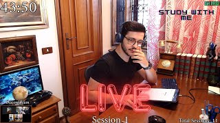 🔴LIVE📚👨🏻‍⚕️STUDY WITH ME  🍅 POMODORO TIMER 6010 ​ 🔥🌧️🐟13 HRS  silent breaks noads [upl. by Ailam]