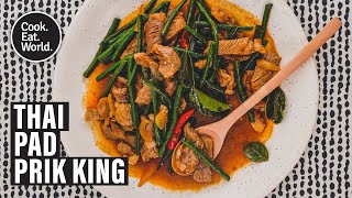 Pad Prik King  How to make a spicy Thai stir fried beef in 10 minutes [upl. by Rosmarin]