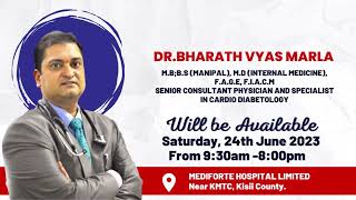 Cardio Diabetology Dr Bharath Vyas Marla Expert Care for Heart Health in Nyanza County on Saturday [upl. by Ashlin]