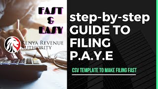 FILING PAYE on itax step by step guide plus CSV file template DOWNLOAD for many employees [upl. by Netta]